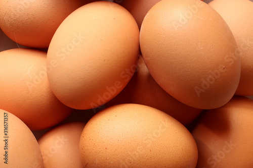 Photography of eggs pattern for food background