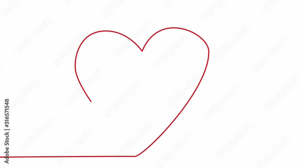 Continuous line drawing Hand drawn heart Valentines card. Continuous line drawing Hand drawn heart Valentines card.