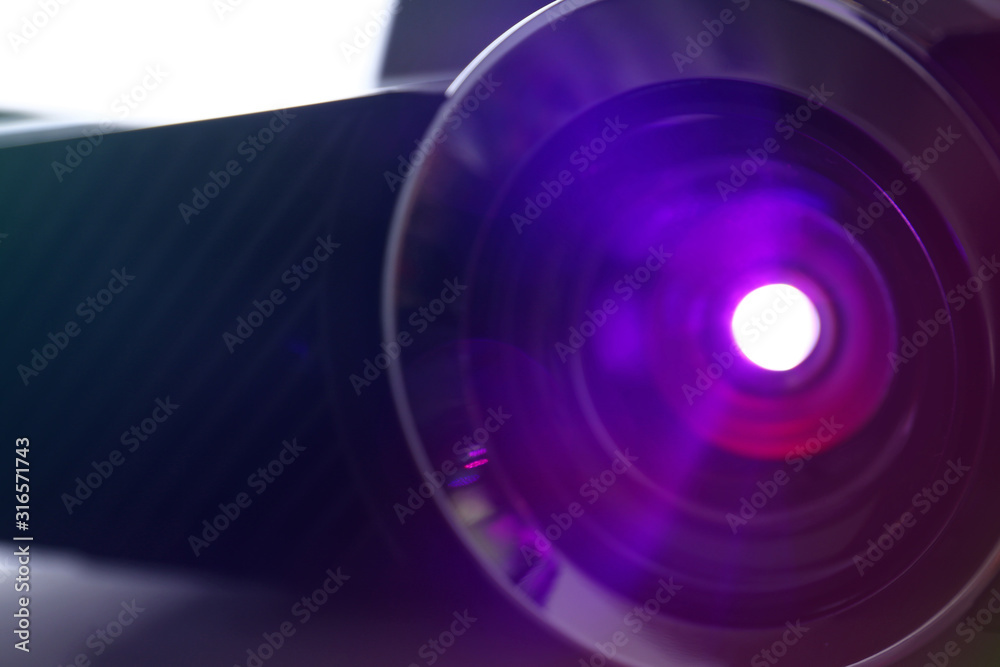 Closeup view of modern digital video projector Closeup view of modern digital video projector