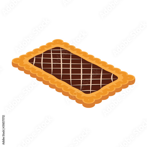 Biscuit cookie vector icon.Cartoon vector icon isolated on white background biscuit cookie.