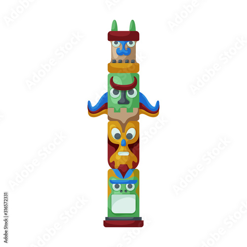 Tribal mask vector icon.Cartoon vector icon isolated on white background tribal mask .