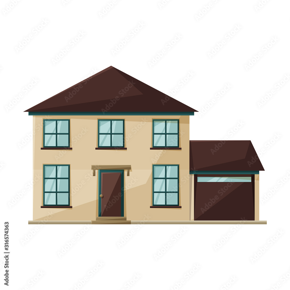 Villa of house vector icon.Cartoon vector icon isolated on white background villa of house .