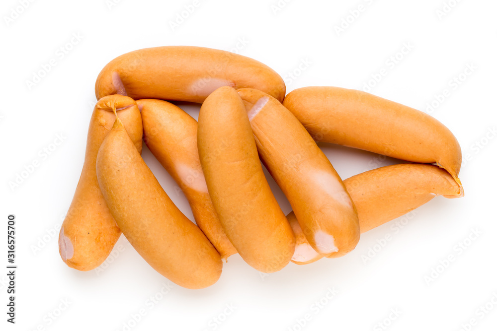 Pork sausage isolated on white background. Pork sausage isolated on white background.