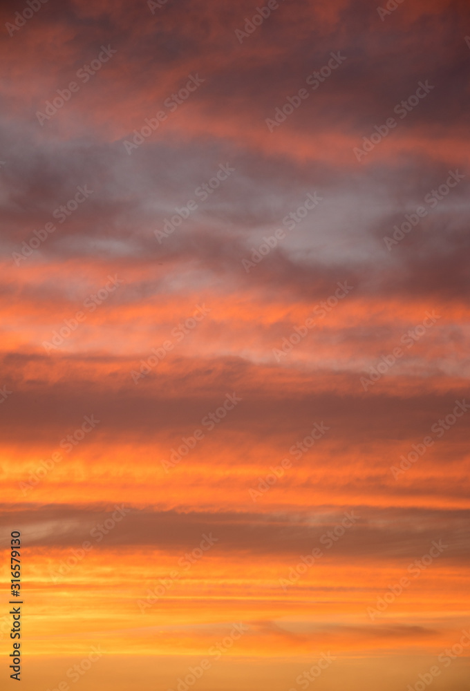 sunset sky colours