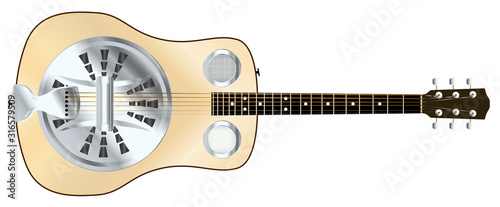 Wood Top Resonator Acoustic Guitar