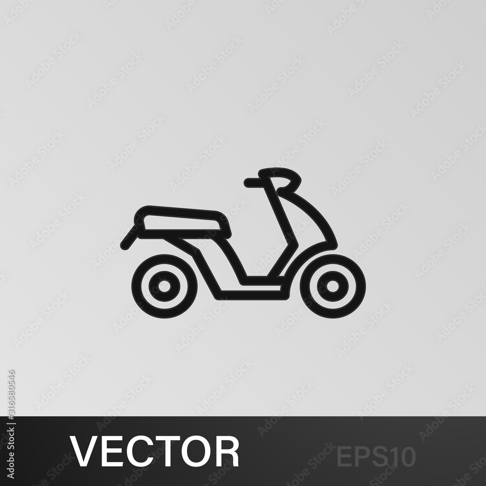 moped icon. Element of motorbike for mobile concept and web apps illustration. Thin line icon for website design and development, app development
