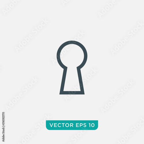 Keyhole Icon Design, Vector EPS10