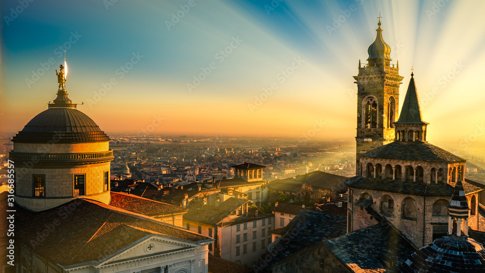 Obraz premium Panorama di Bergamo