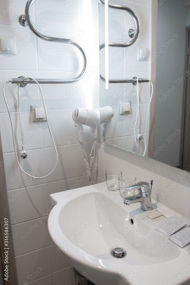 bathroom washbasin, wall mounted hair dryer bathroom washbasin, wall mounted hair dryer