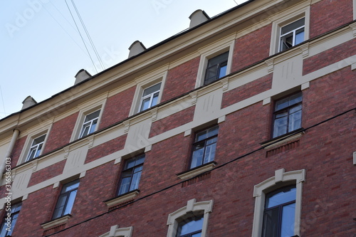 brick facade of an old building Saint Petersburg
