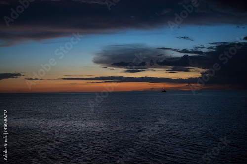 Puesta de sol desde el muelle de Naples en Florida