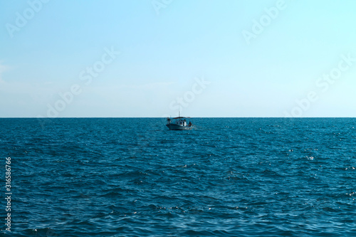 Sea, sky and boat
