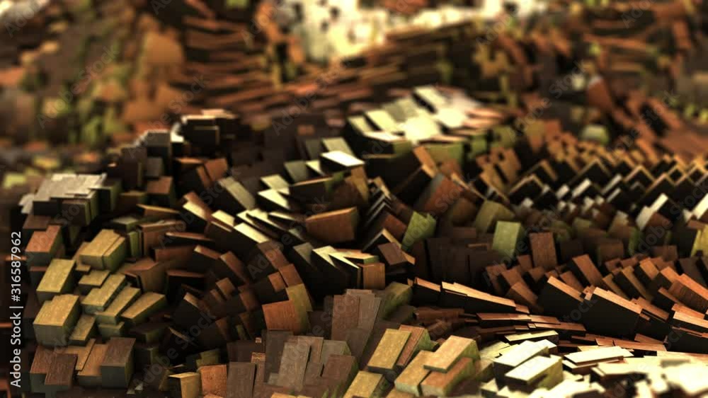 Gold Cubes Ocean Background Gold Cubes Ocean Background