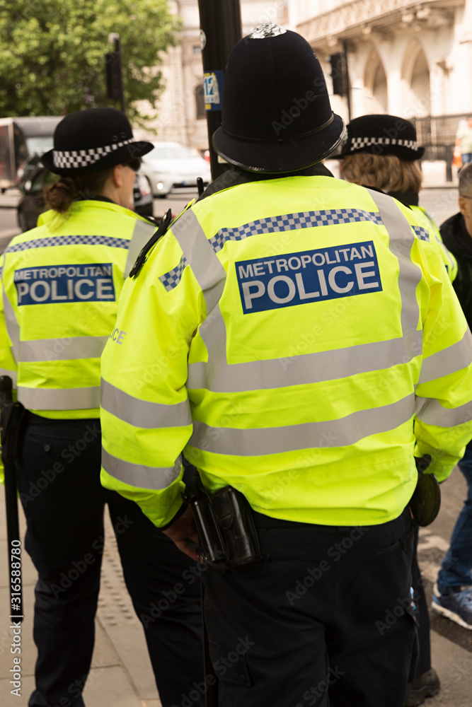 Policías en Londres. Policías en Londres.