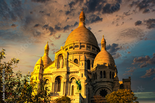 The famous basilica Sacre Coeur, Paris, France