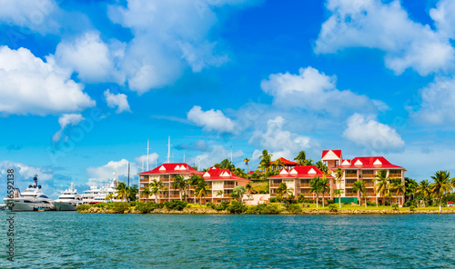 Fototapeta Naklejka Na Ścianę i Meble -  Natural landscapes on the island of Saint Martin in the Caribbean