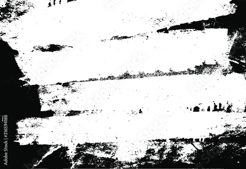 Wallpaper Mural Vector brush sroke texture. Distressed uneven grunge background. Abstract distressed vector illustration. Overlay over any design to create interesting effect and depth. Black isolated on white. EPS10 Torontodigital.ca