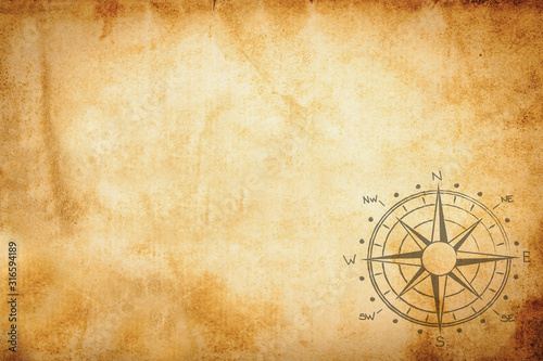 Parchment with compass rose