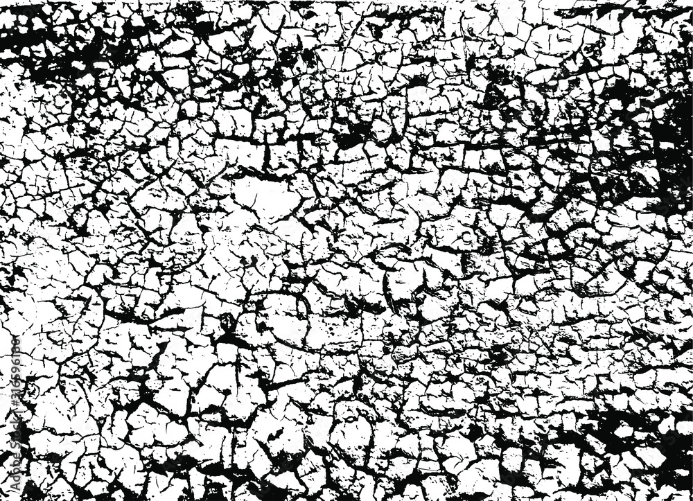 Rough black and white texture vector. Distressed overlay texture. Grunge background. Abstract textured effect. Vector Illustration. Black isolated on white background. EPS10.