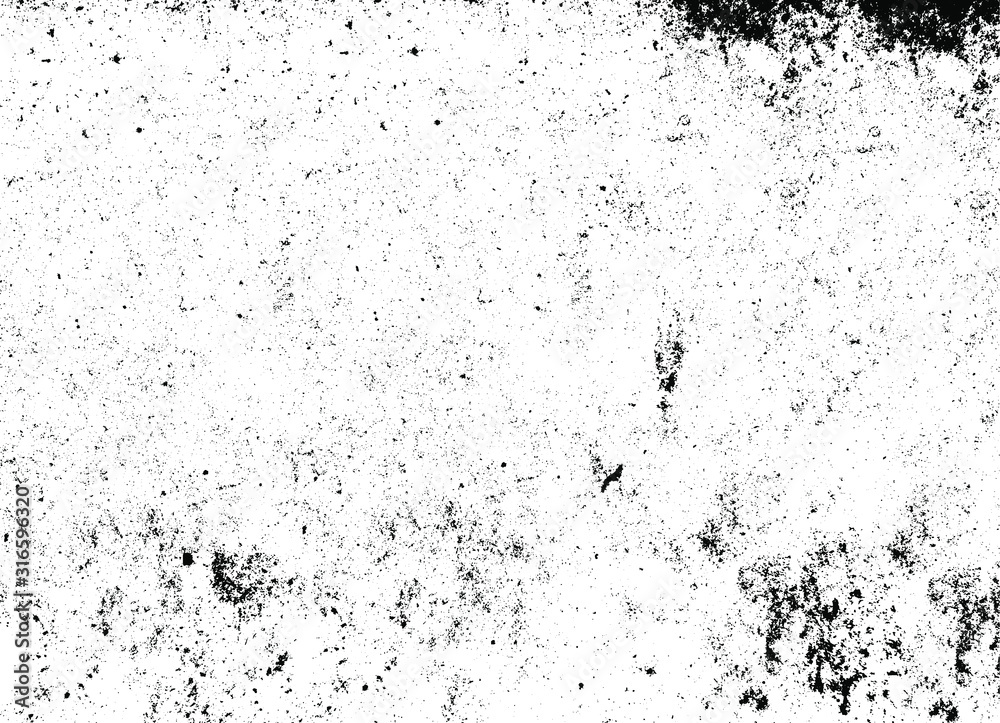 Rough black and white texture vector. Distressed overlay texture. Grunge background. Abstract textured effect. Vector Illustration. Black isolated on white background. EPS10.