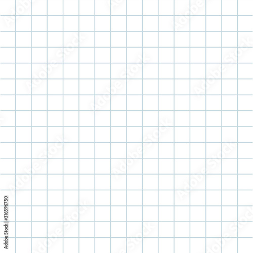 White squared paper sheet vector isolated. Square texture