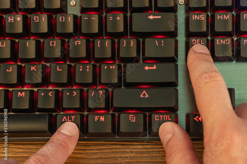 Canvas Print control alt delete on keyboard