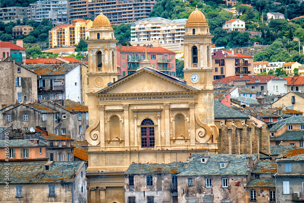 Bastia Korsika Frankreich Hafen Kirche Gebäude Architektur Insel altes gebäude