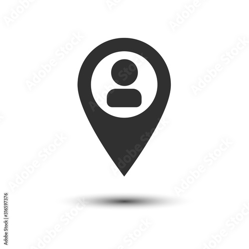 Free Download Location people icon isolated on white background. Vector illustration. - GFXLoad
