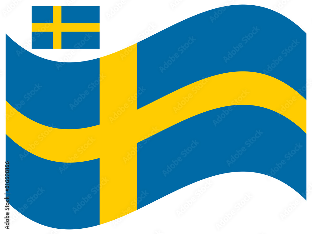 Wave Sweden Flag Vector illustration eps 10 Wave Sweden Flag Vector illustration eps 10