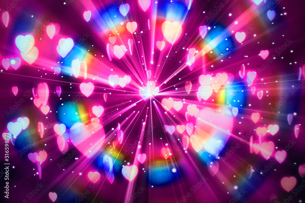 Fototapeta premium Saint Valentine background with hearts