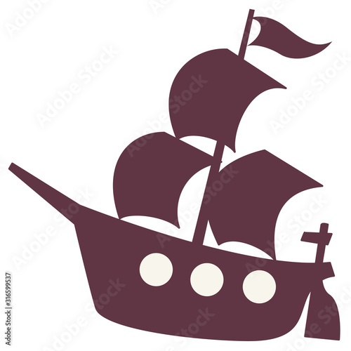 pirate ship silouette