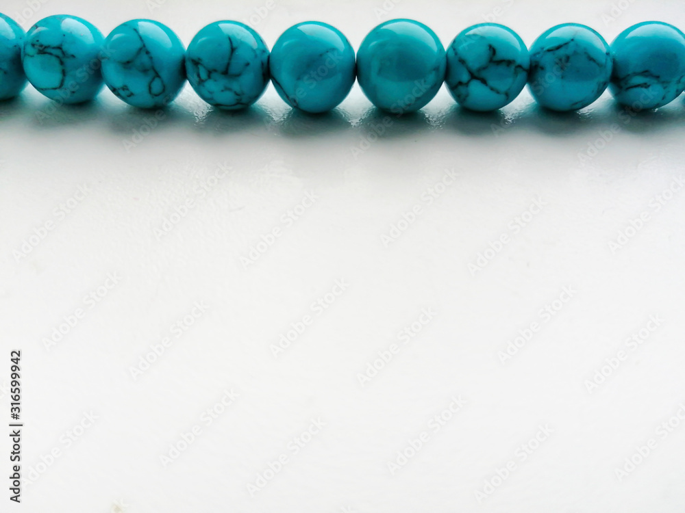 turquoise necklace on white background turquoise necklace on white background