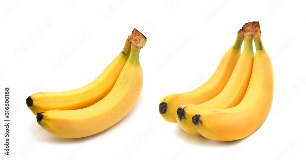 Bunch of bananas isolated on white background