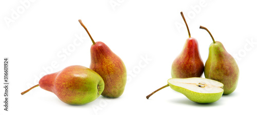 Fototapeta Naklejka Na Ścianę i Meble -  Ripe pears isolated on white