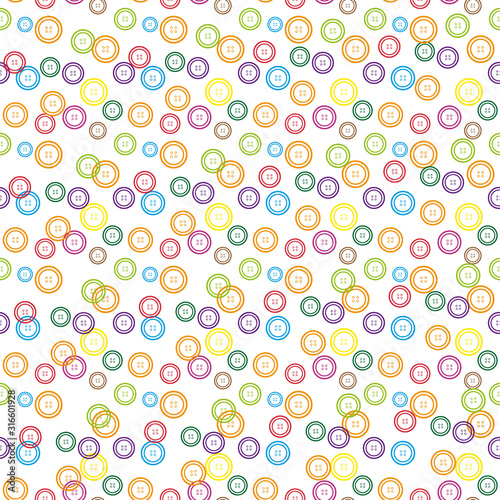 Seamless background with colorful buttons. EPS 10 vector illustration.