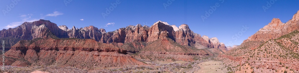Panoramic Shot of Zion National Park, Utah