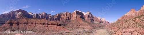 Panoramic Shot of Zion National Park, Utah