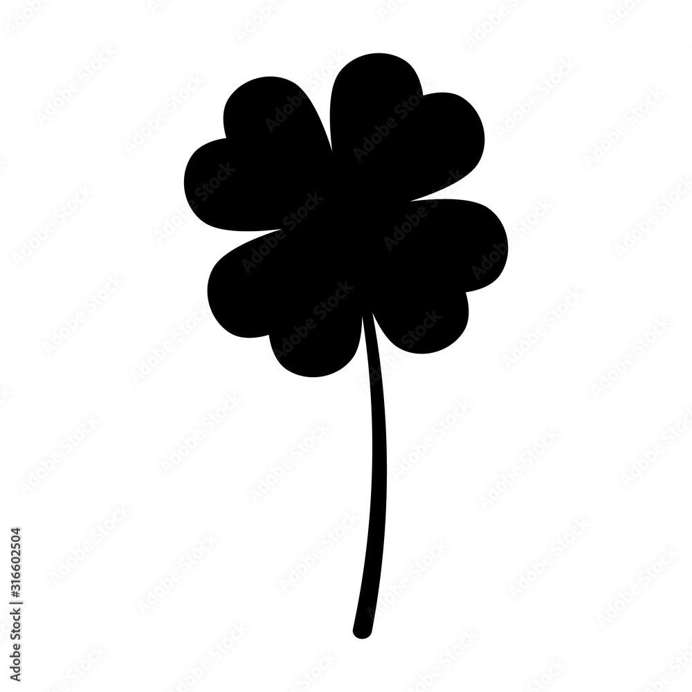 Leaf clover. Four leaf clover. Vector design abstract illustration Leaf clover. Four leaf clover. Vector design abstract illustration