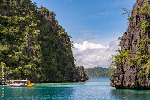 Blue Lagoon in Coron island, Palawan, Philippines. Close to Kayangan Lake.