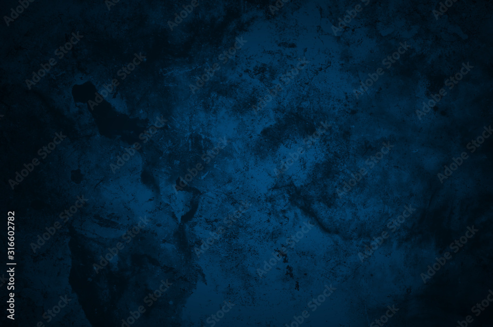 Grunge abstract blue background. Classic blue color concept of 2020.