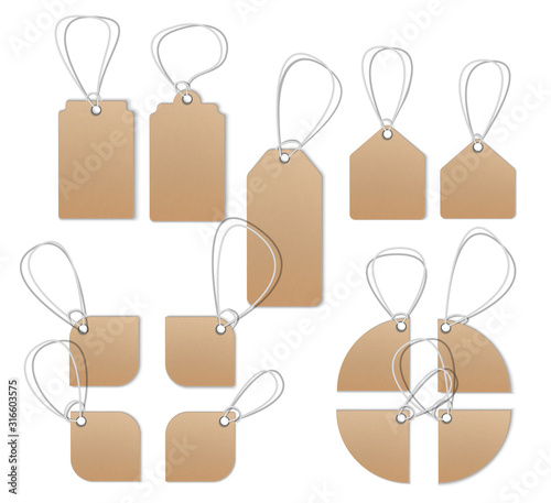 Price tags, empty labels, Sale tags and labels