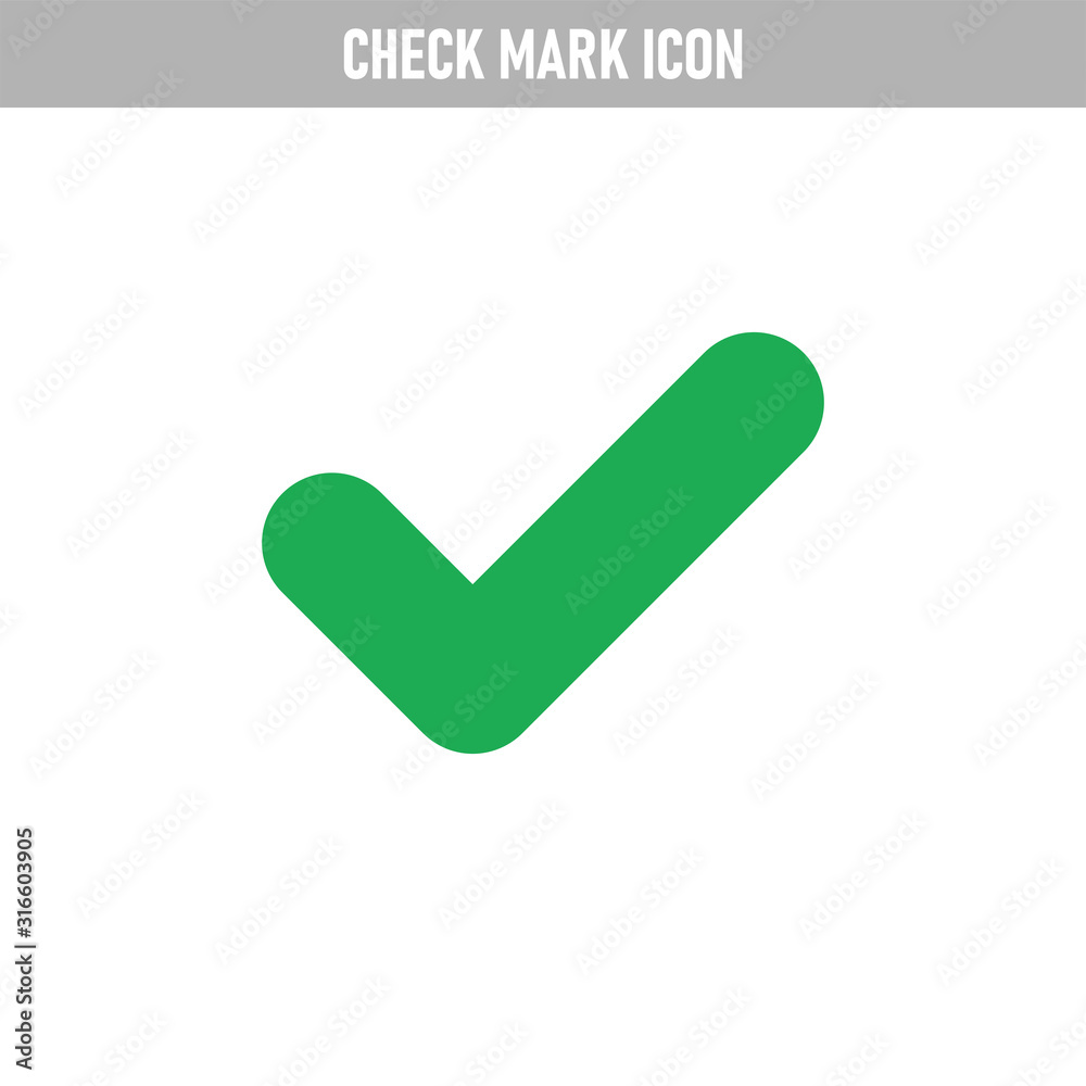 Green tick, check mark icon, approval and ok checkmark sign. Green tick, check mark icon, approval and ok checkmark sign.