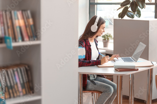 Female student preparing fo...