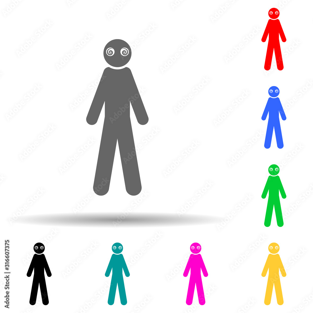 Fototapeta premium Super power, hypnosis multi color style icon. Simple glyph, flat vector of special human powerful icons for ui and ux, website or mobile application