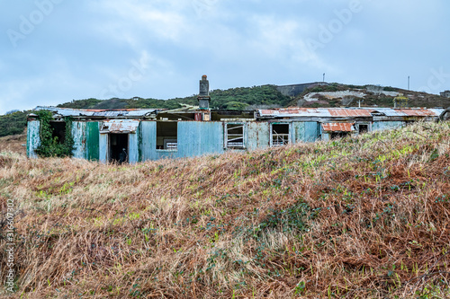 Abandoned buildings at Fort Dunree, Inishowen Peninsula - County Donegal, Ireland photo