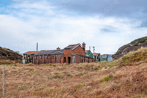 Abandoned buildings at Fort Dunree, Inishowen Peninsula - County Donegal, Ireland photo