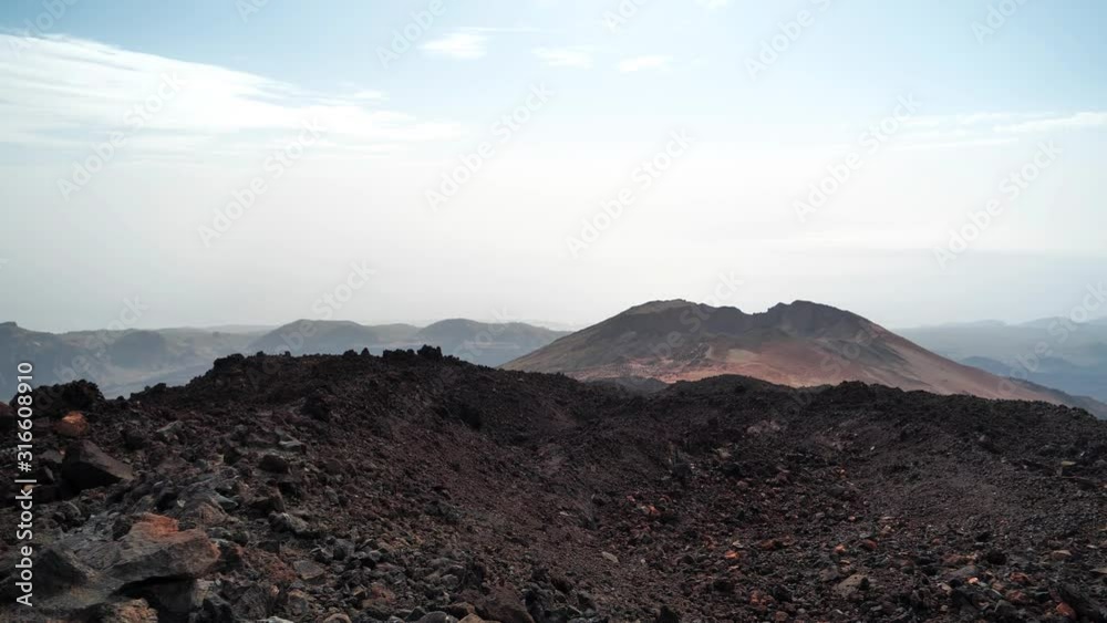 Big crater near Volcano Teide on Tenerife island, Canary islands, Spain Big crater near Volcano Teide on Tenerife island, Canary islands, Spain