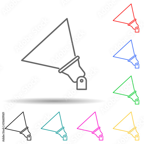outdoor floodlight multi color style icon. Simple thin line, outline vector of spotlight icons for ui and ux, website or mobile application
