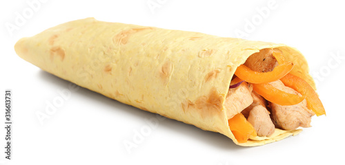 Chicken and bell pepper wra...