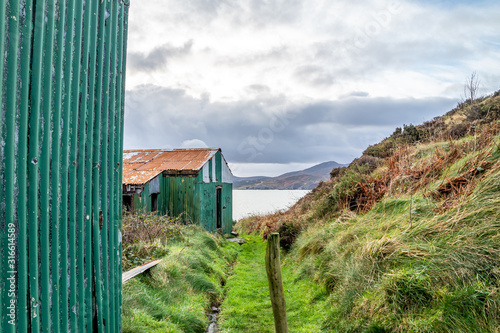 Abandoned buildings at Fort Dunree, Inishowen Peninsula - County Donegal, Ireland photo